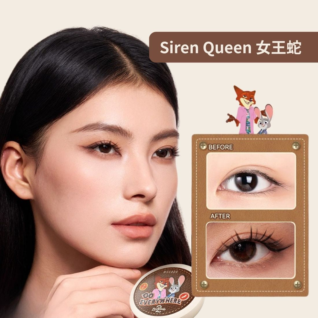 Disney Zootopia 2 WOSADO Soft Magnetic Lashes Limited Edition - 【迪士尼聯名款】WOSADO 悅瞳 軟磁式假眼睫毛