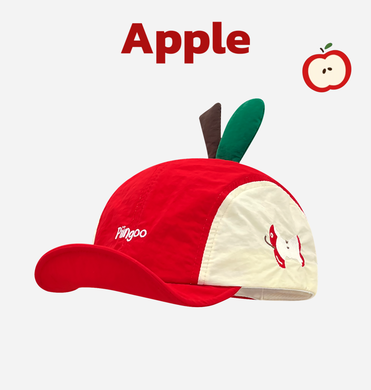 可爱苹果造型防晒速干棒球帽