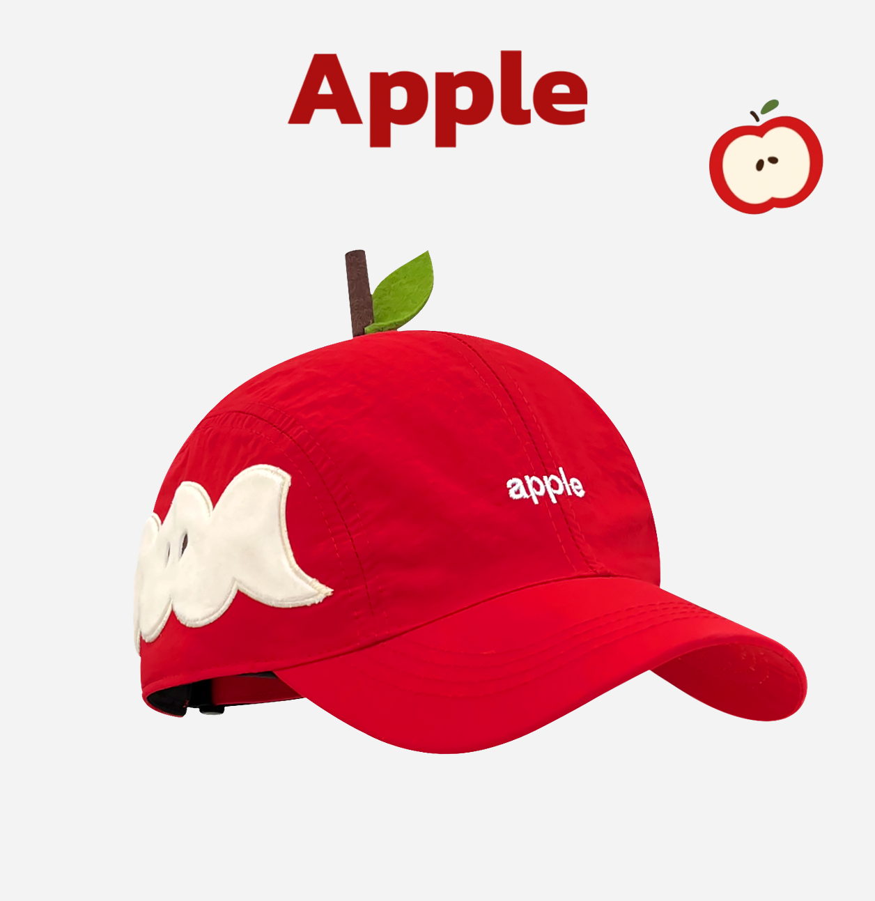 可爱苹果造型防晒速干棒球帽